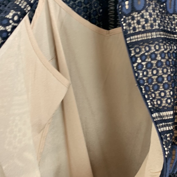 NWT Picadilly Canada Floral Lace Dress Navy Black Lined Size Small - Picture 12 of 15